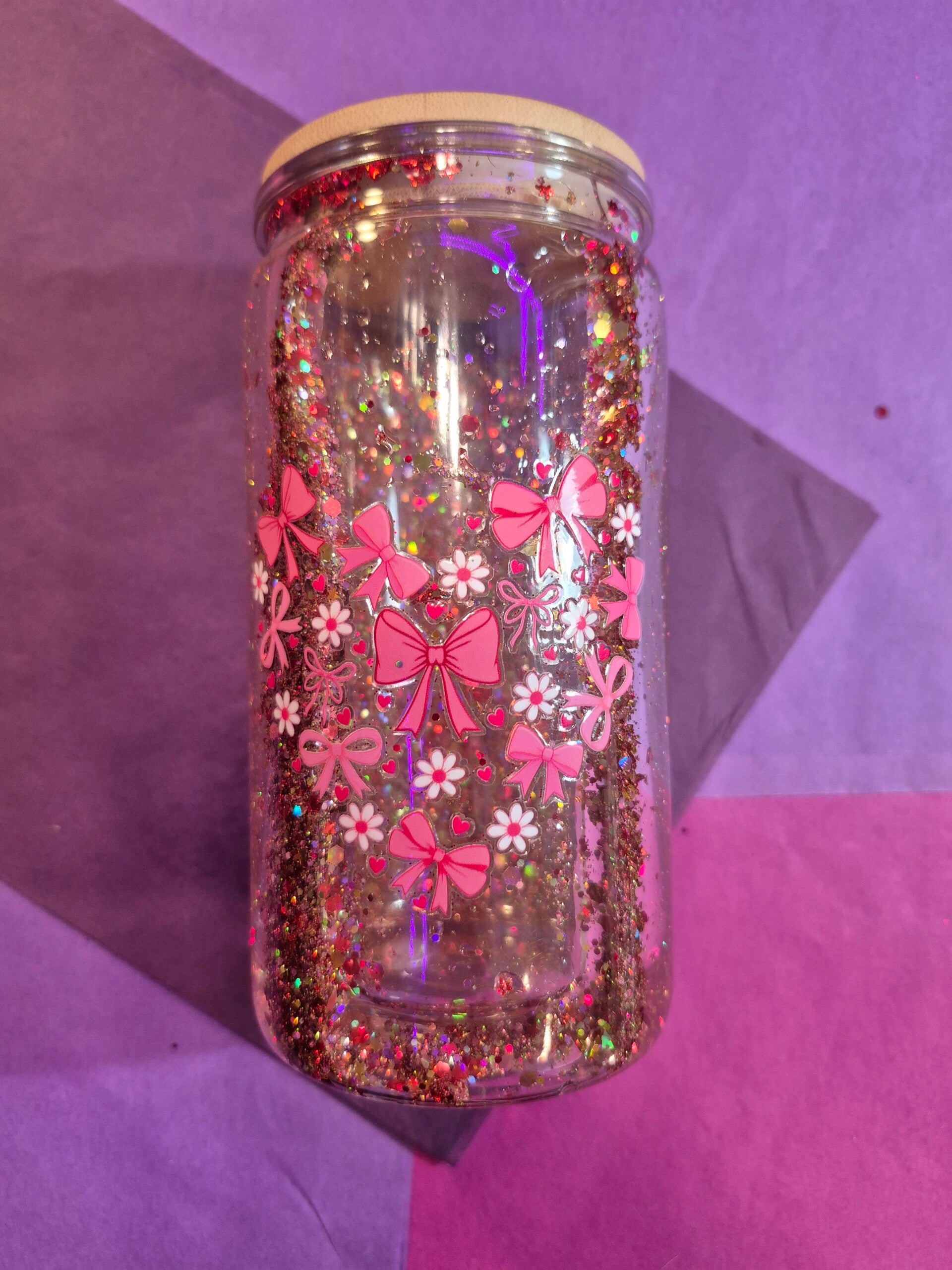 Heart & Bow Snowglobe Cup