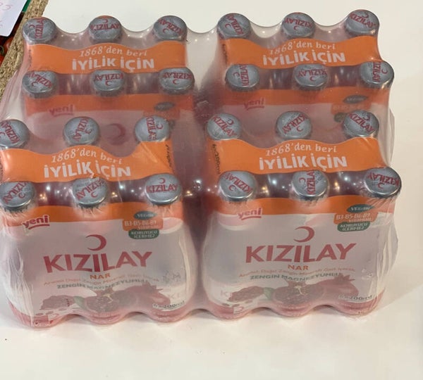 Kızılay Nar – Pack de 24 Boissons Gazeuses à la Grenade (24 × 200 ml)