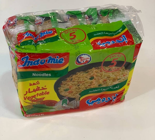 Indomie – Nouilles Instantanées (Pack de 5 x 75 g) – Plusieurs Saveurs