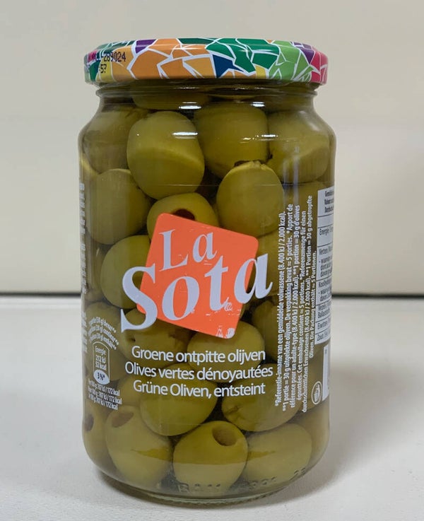 LA SOTA Olives Vertes Dénoyautées (Bocal 935g)
