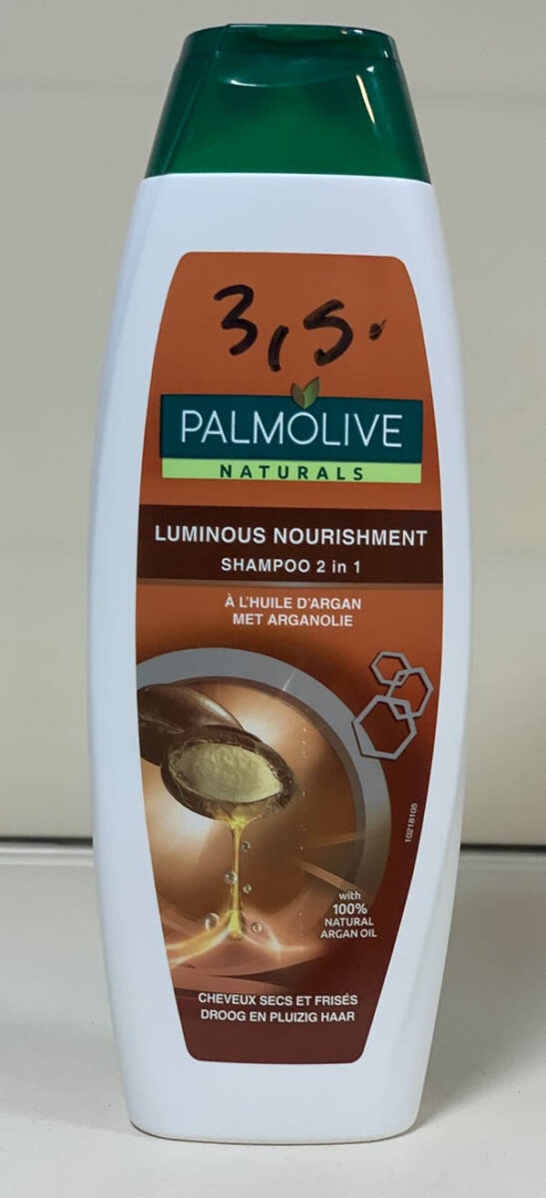 Palmolive Luminous Nourishment – Shampooing 2 en 1 à l’Huile d’Argan
