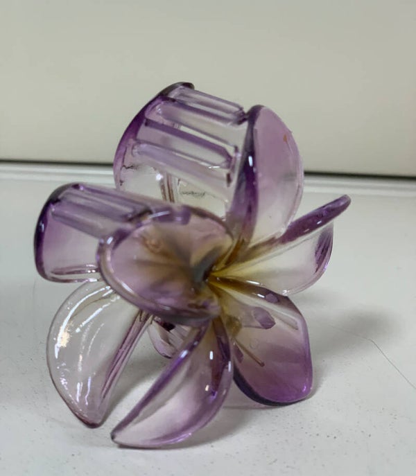 Pince à Cheveux Fleur – Violet Pastel
