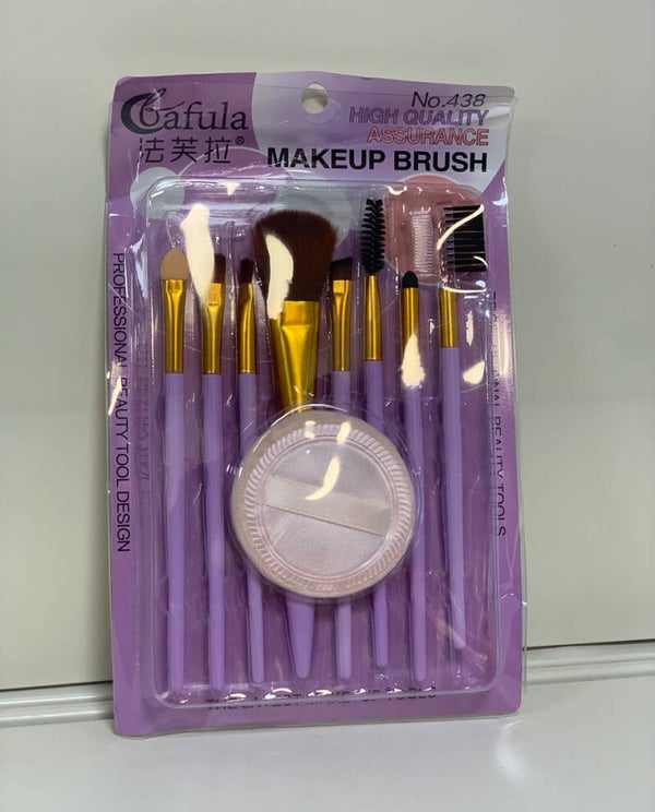 Set de pinceaux de maquillage Cafula (modèles rose ou violet)