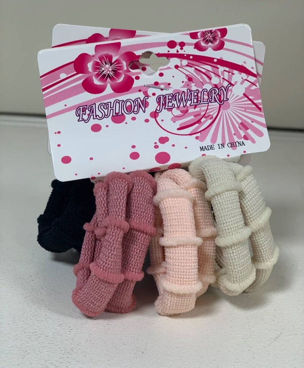 Lot de 4 chouchous élastiques épais (Fashion Jewelry)