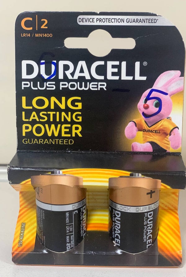 Piles Duracell C – Plus Power – lot de 2