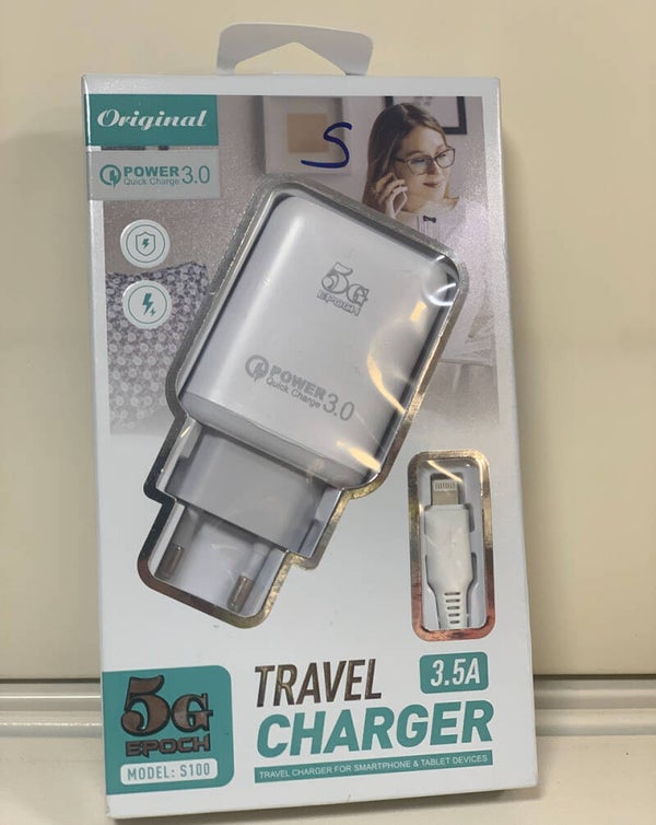 Chargeur mural 5G EPOCH – QPOWER 3.0 – modèle S100