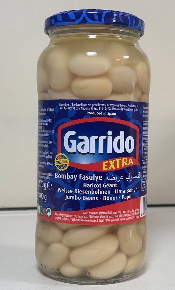 Garrido Extra – Haricots Géants Bombay (570 g / 400 g net)