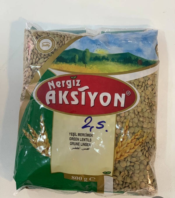 Nergiz Aksiyon Lentilles Vertes - 800 g