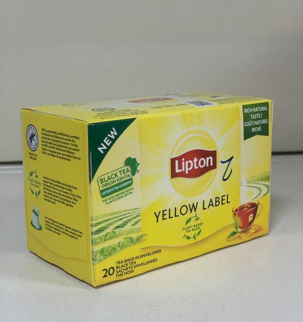 Lipton Yellow Label – Thé Noir en Sachets – 20x