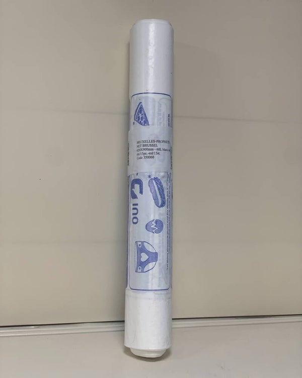 Rouleau de sacs poubelle Bruxelles-Propreté – 60L – Blanc