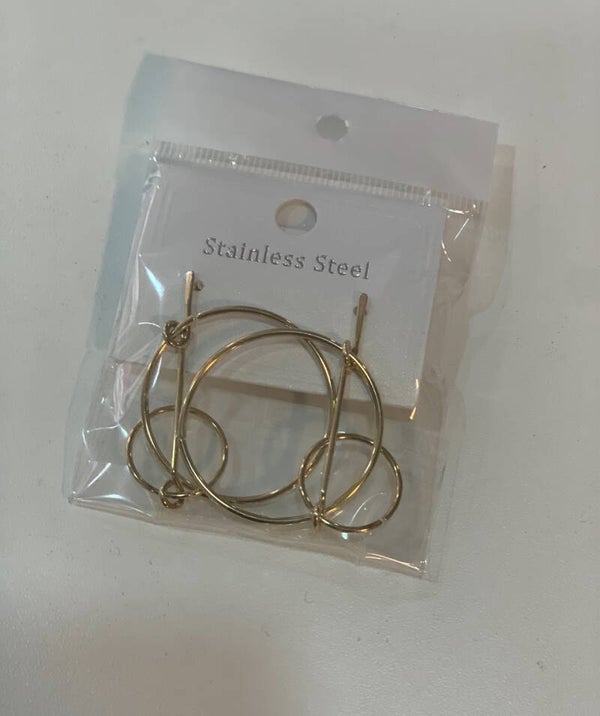 Boucles maillons ajourés et chaîne carrée