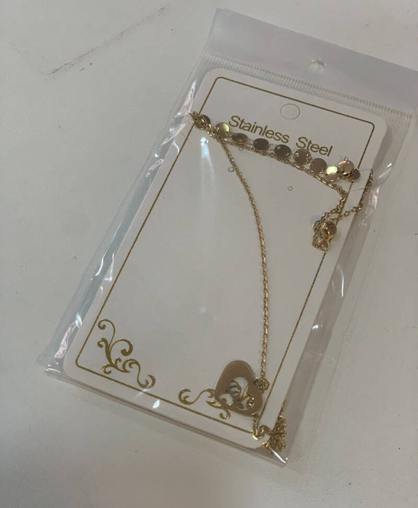 Collier doré cœur ajouré