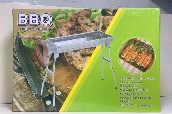 Barbecue portable rectangulaire en inox – modèle TL-002