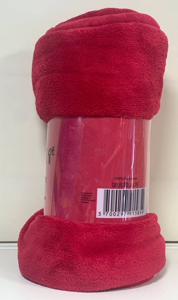 Couverture polaire rouge