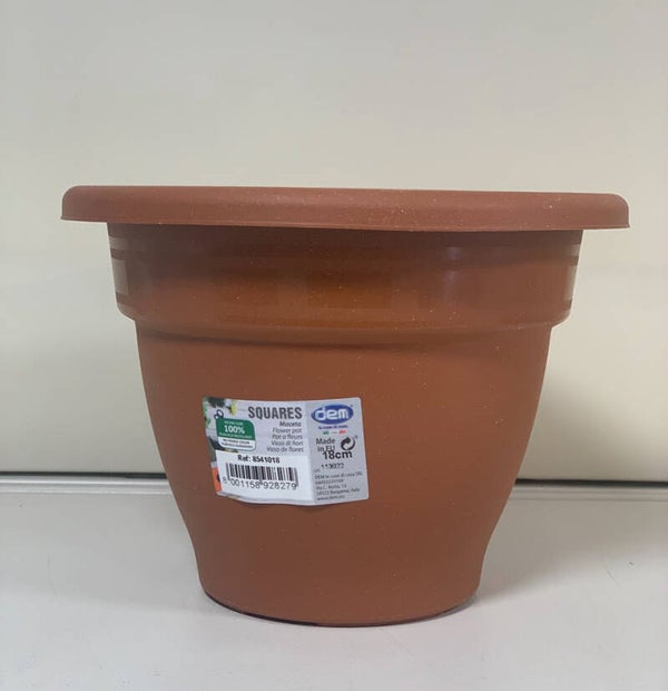 Pot de fleurs en plastique terracotta – 18 cm