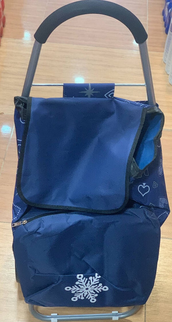 Chariot de courses pliable – motif flocon