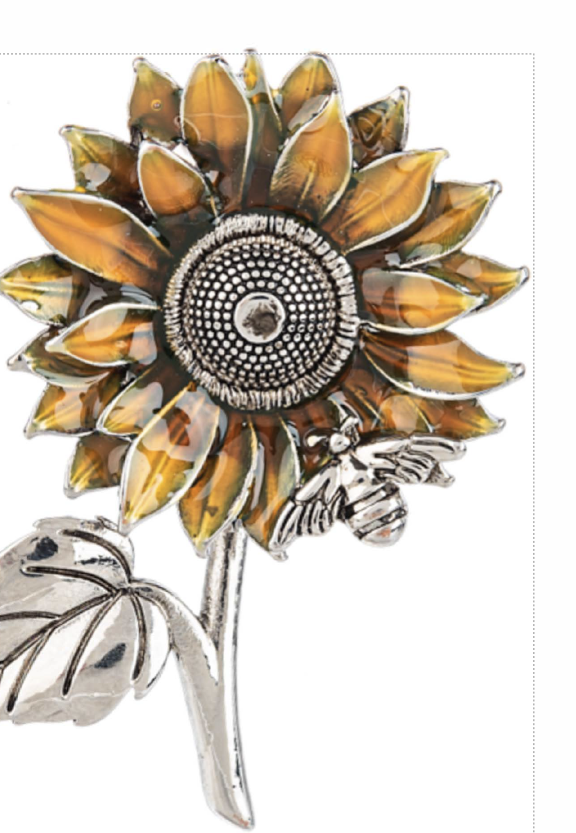 Sun Flower & the Bee Charm