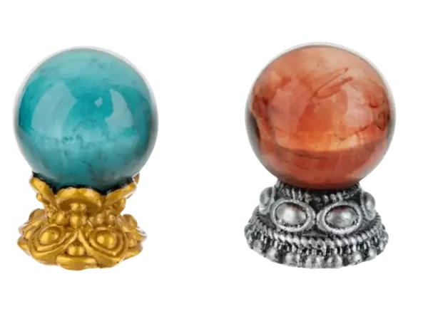 Crystal Ball Charm/ Blue or Red