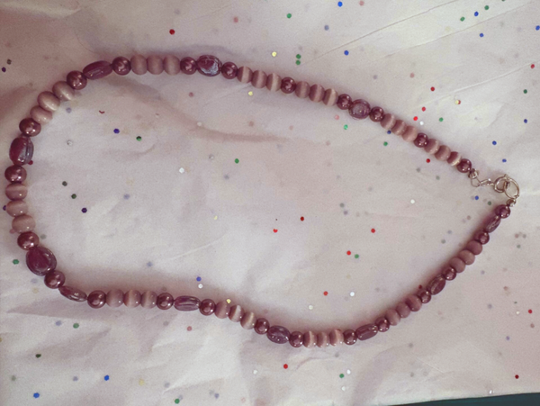 Purple Beaded Necklace
