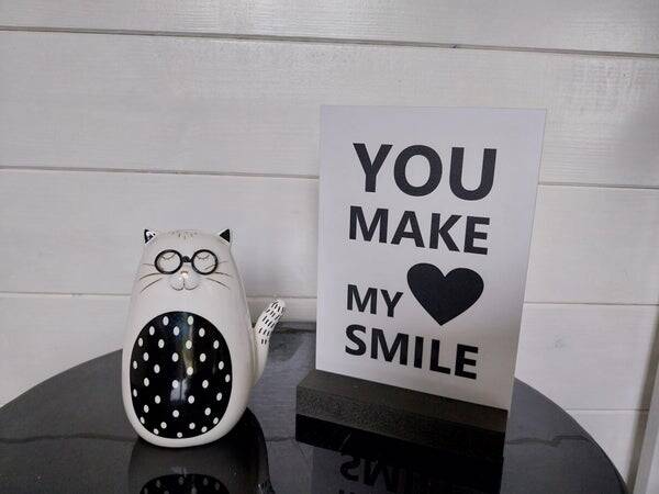 You make my heart smile  17 x 13   0.5 cm dik