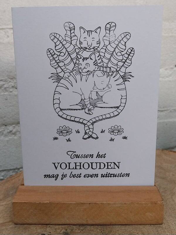 Wenskaart tussen het volhouden mag je best rusten