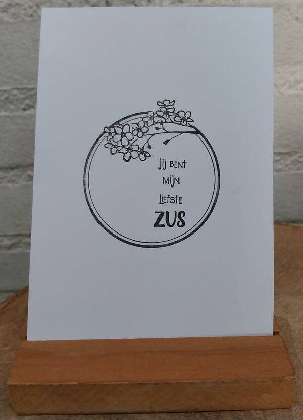 Wenskaart jij bent mijn liefste zus