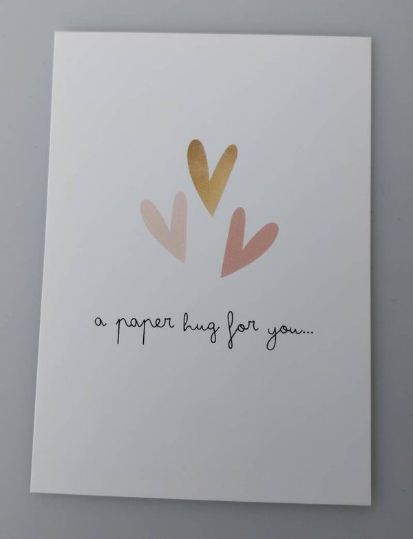 Kaartje a paper hug for you