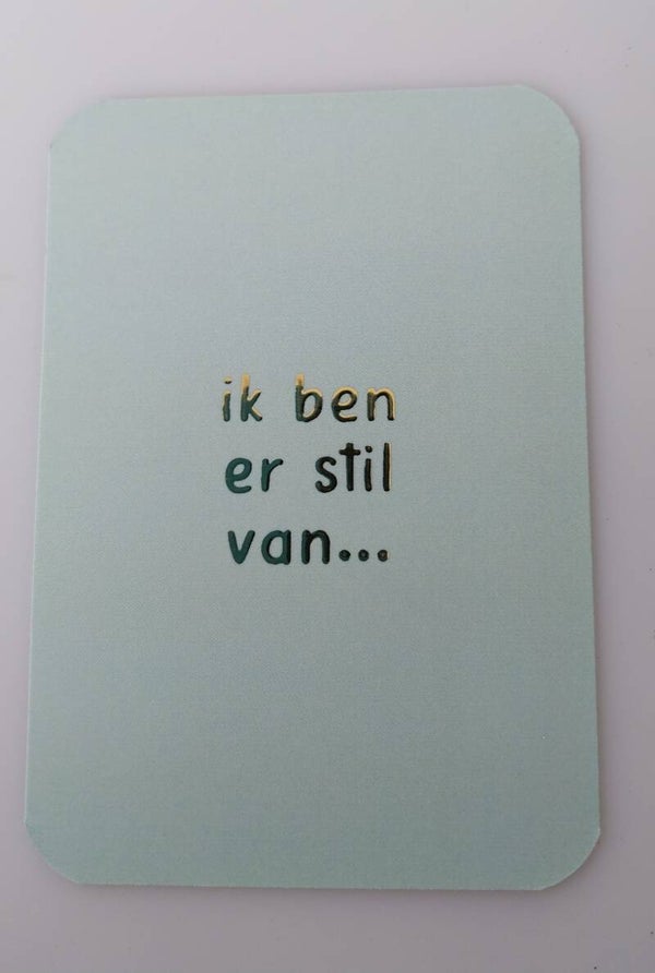 Kaartje ik ben er stil van