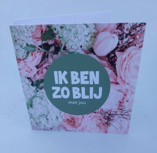 Wenskaart ik ben zo blij