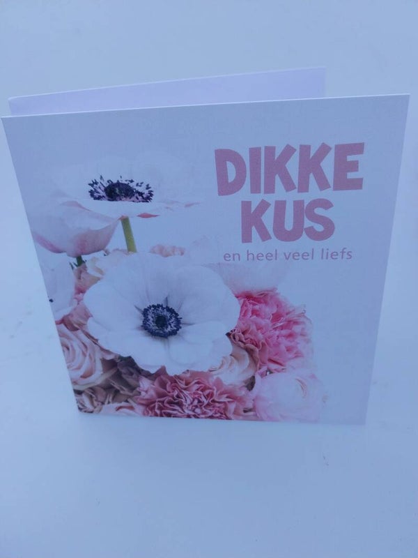 Wenskaart dikke kus