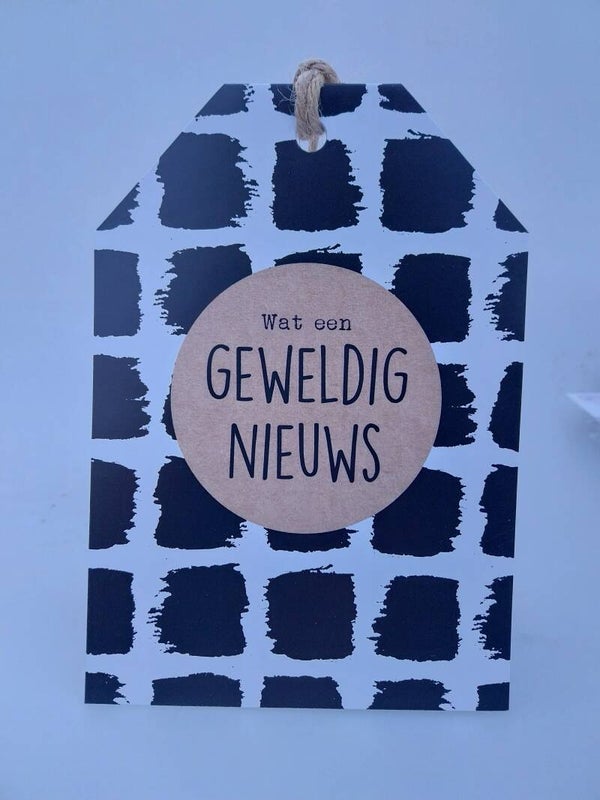 Wenskaart touw wat een geweldig nieuws
