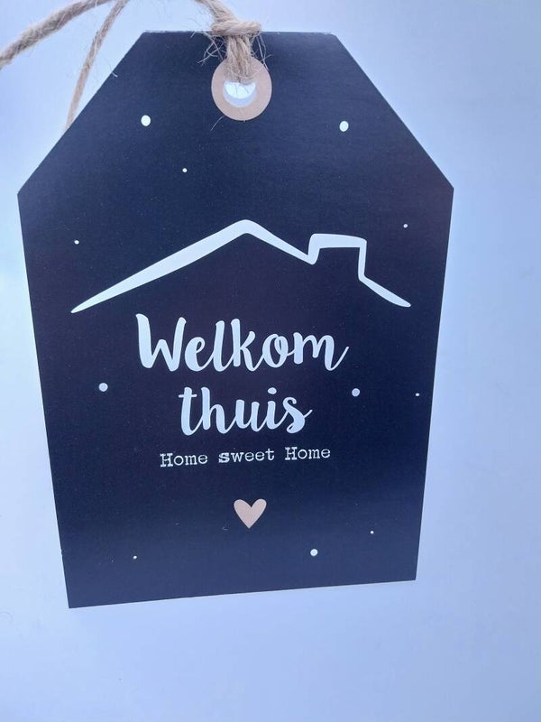 Wenskaart touw Welkom thuis