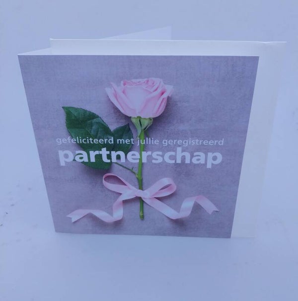 Wenskaart gefeliciteerd met jullie geregistreerde