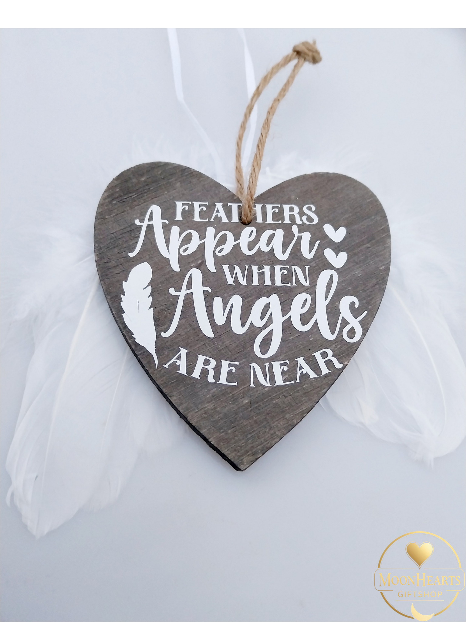 Hart grey S Featgers appear when angels