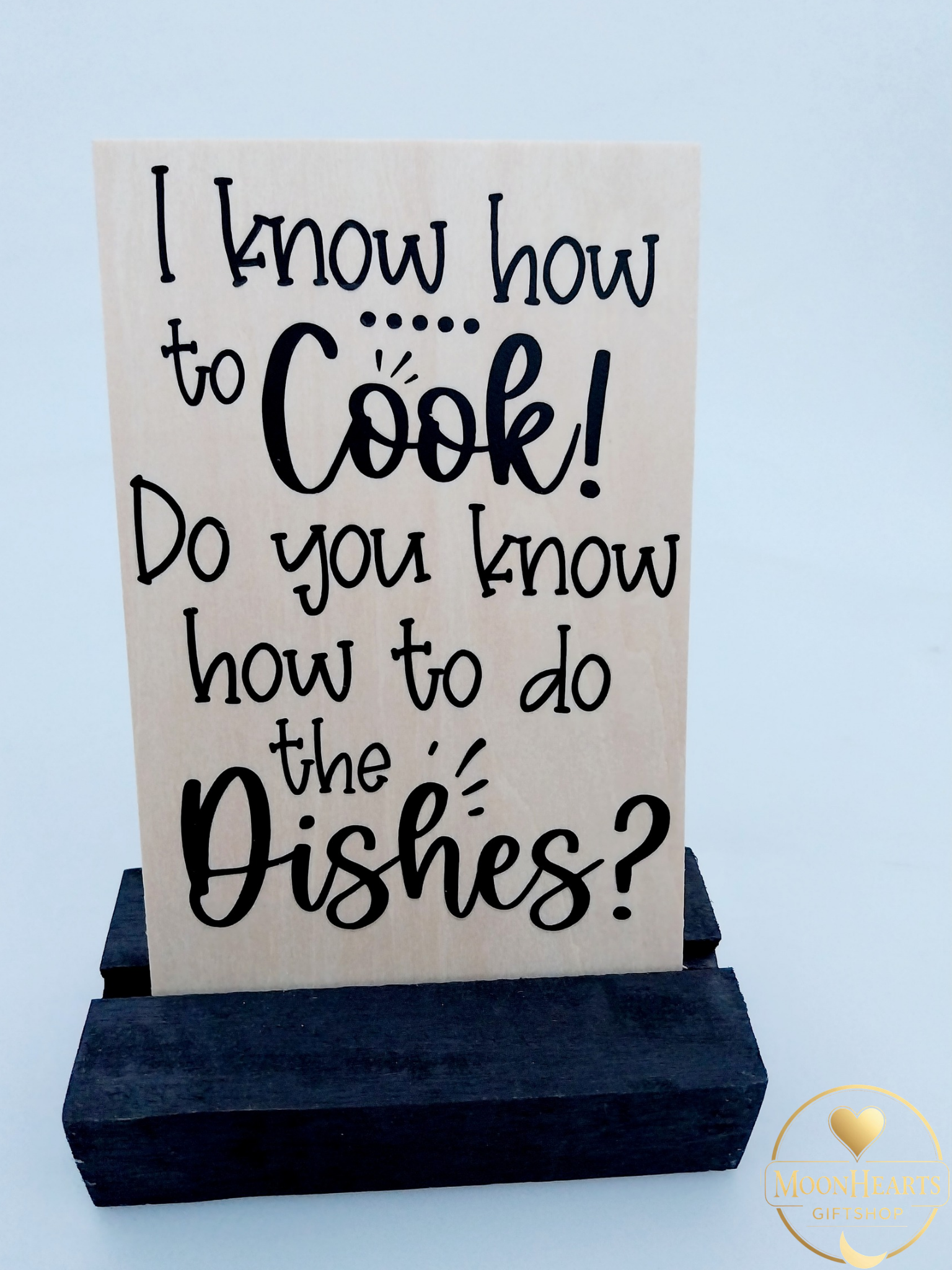 Houten kaart I know how to cook