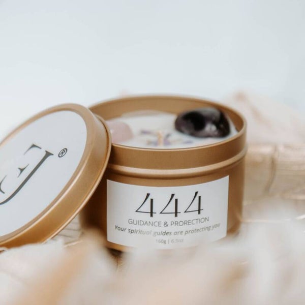 Gold manifest candle 444