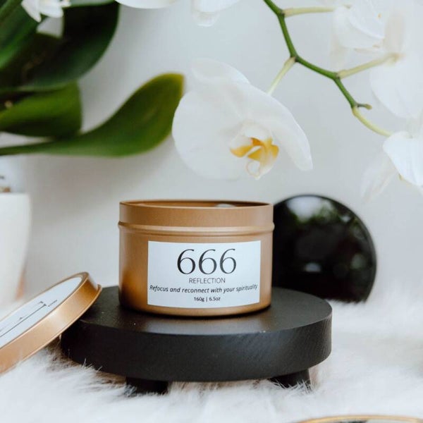 Gold manifest candle 666