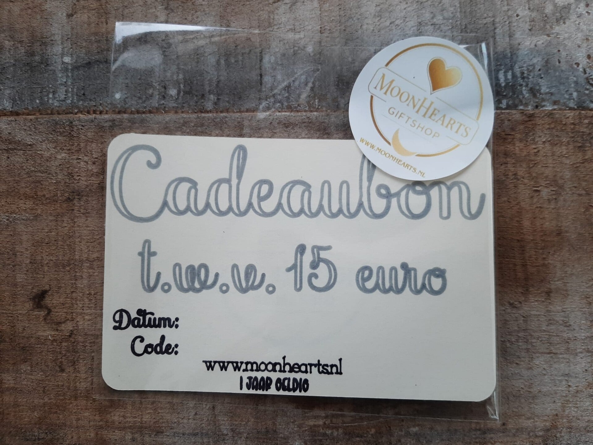 Cadeaubon € 15 euro