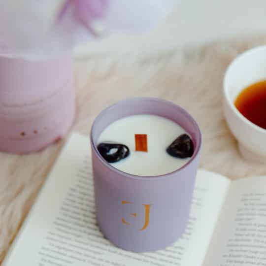 Crystal candle amethist succes
