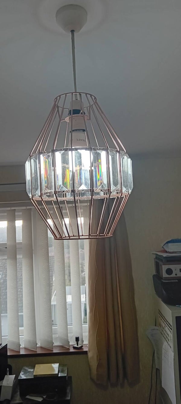 Gold Toned Retro Style Ceiling Light Shade. Uk Postage Only