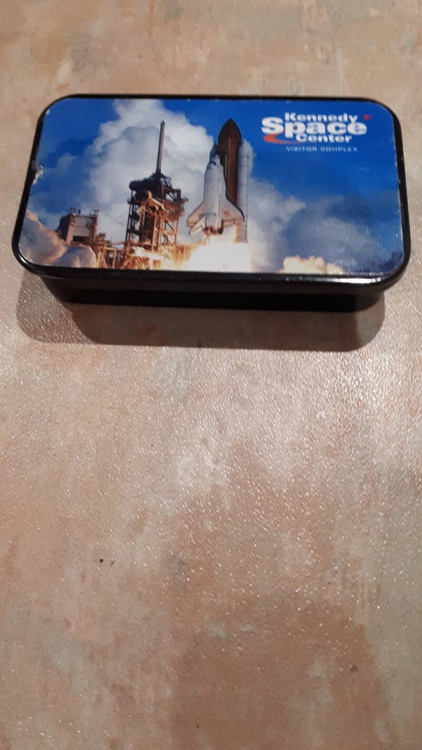 Kennedy Space Center empty tin.  UK Postage Only
