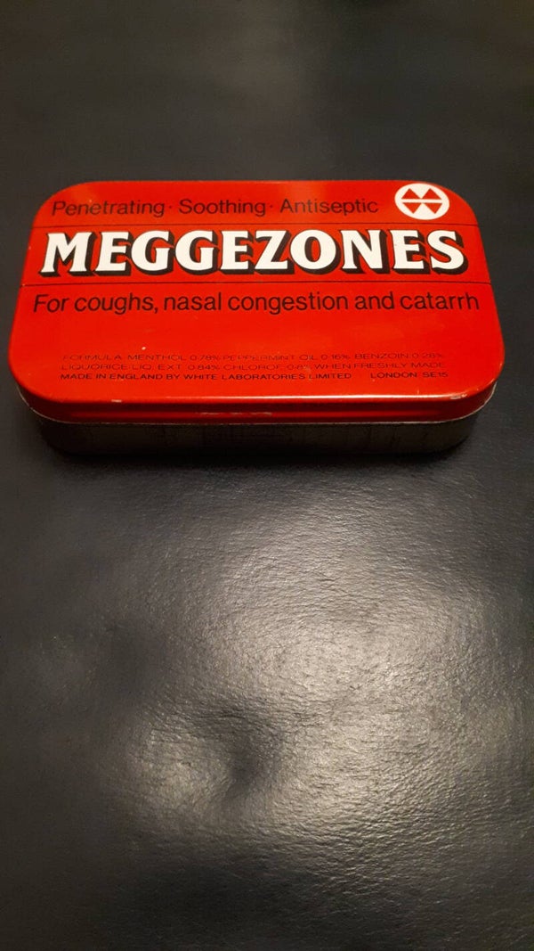 MEGGEZONES EMPTY TIN. ##UK POSTAGE ONLY