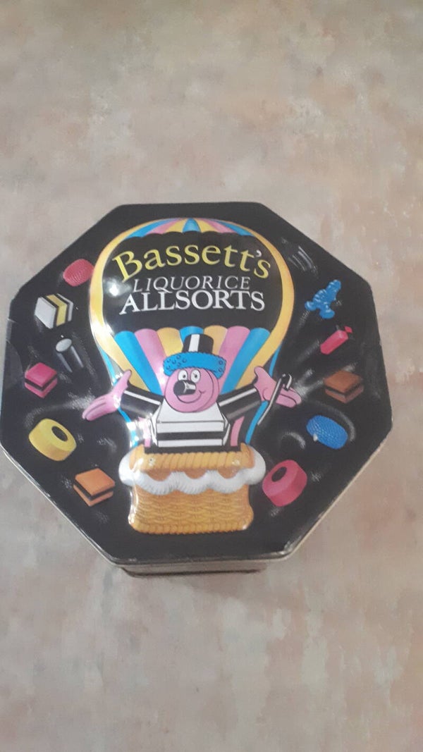 Collectable Bassett's Liquorice ALLSORTS Empty Tin. Uk Postage Only 2003