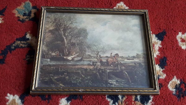 Small framed print picture of JOHN CONSTABLE - Leaping horse