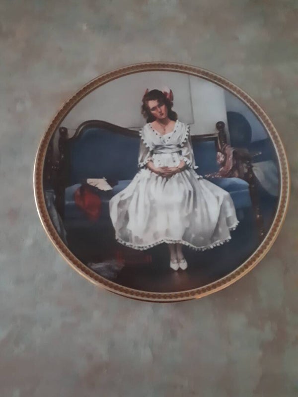 Limited edition plate "waiting at the dance " by NORMAN ROCKWALL.##Uk Postage only