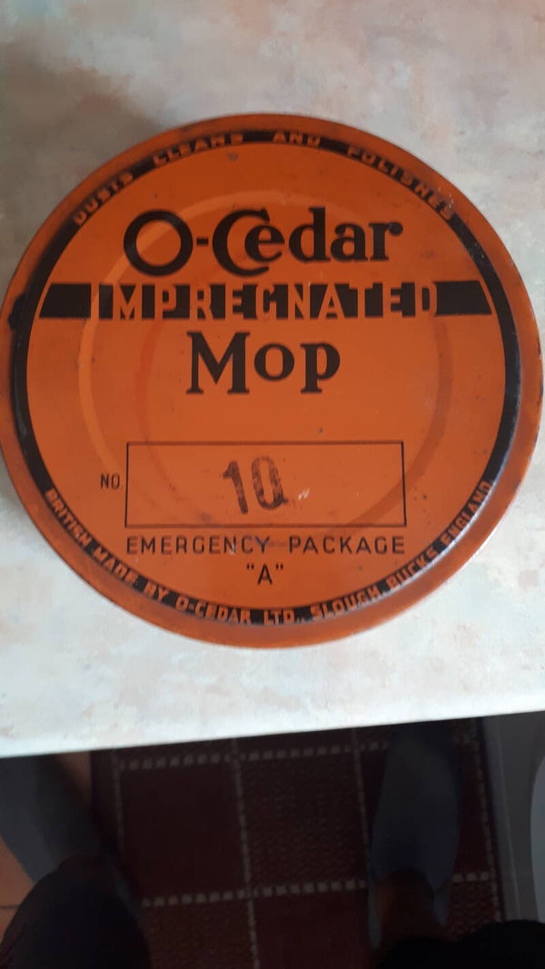 O Cedar Impregnated Mop Empty tin.  Uk Postage Only