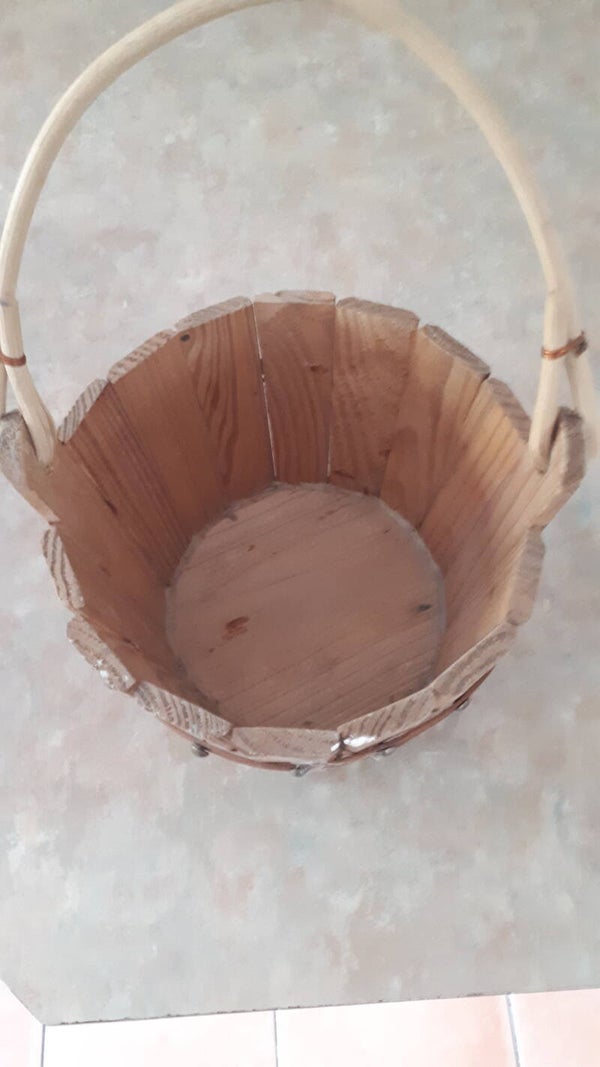 SOLD SOLD Wooden Plant Holder With Moveable Handle Collection only Caerleon nr Newport Gwent