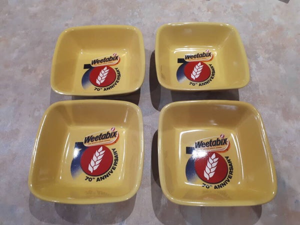 SOLD SOLDCollectable 4 Weetabix 70th Centenary Bowls