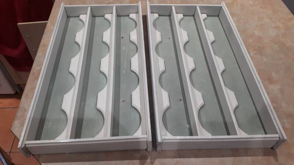 Two Wooden wall of free standing storage units. Collection only Caerleon nr Newport Gwent