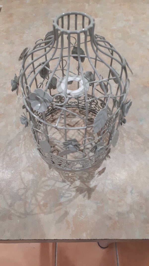 SOLD SOLDBeautiful Metal Floral Design Lamp Shade.